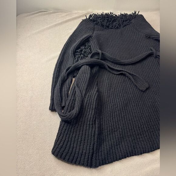 Anthropologie Charlie & Robin Textured Cardigan BLACK S - Picture 12 of 15